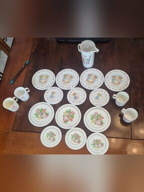 Vintage 1973 Hallmark Betsey Clark Child Guidance Melamine Dish Set Lot 18...